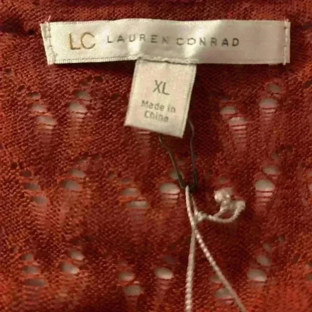 LC Lauren Conrad Open Stitch Pullover Light Sweater. XL. NWT. - Picture 3 of 5